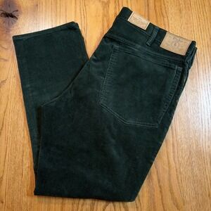 Polo Ralph Lauren Varick Slim Straight Corduroy Pants Mens 40X30 Green FLAW NWT